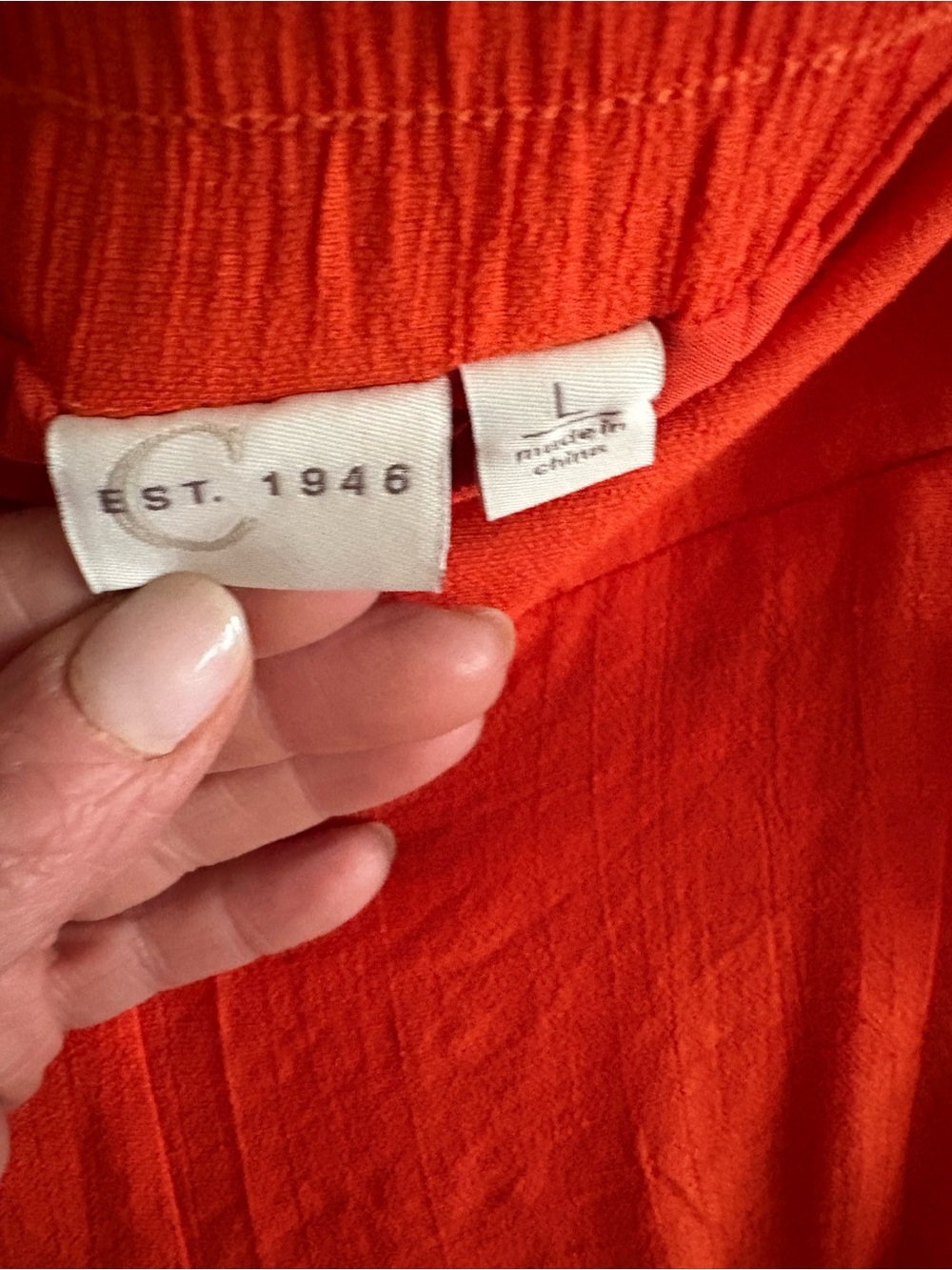 Bright Orange Ruffle Wide-Leg Pants - Picture 3 of 3
